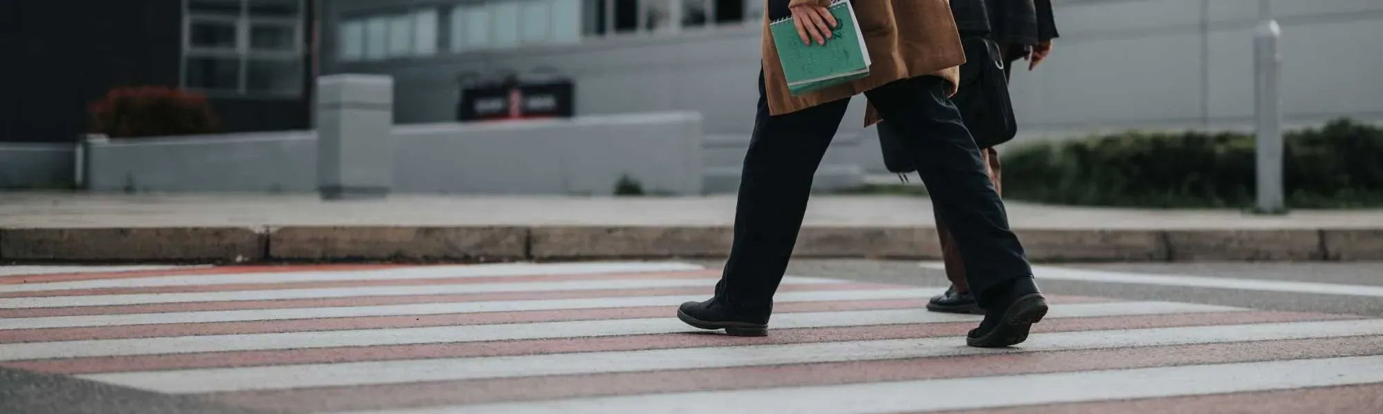 Applicant walking to work